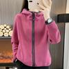 Outdoor Autumn and Winter Contrast Color Fleece Women's Polar Fleece Jacket Jacket Double-sided Fleece Warm Thickening