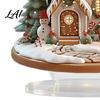 Small Christmas Ornaments for Shelves Acrylic Table Decor Gingerbread House Tree Ornaments Waterproof Holiday Desktop Decorations Living Room