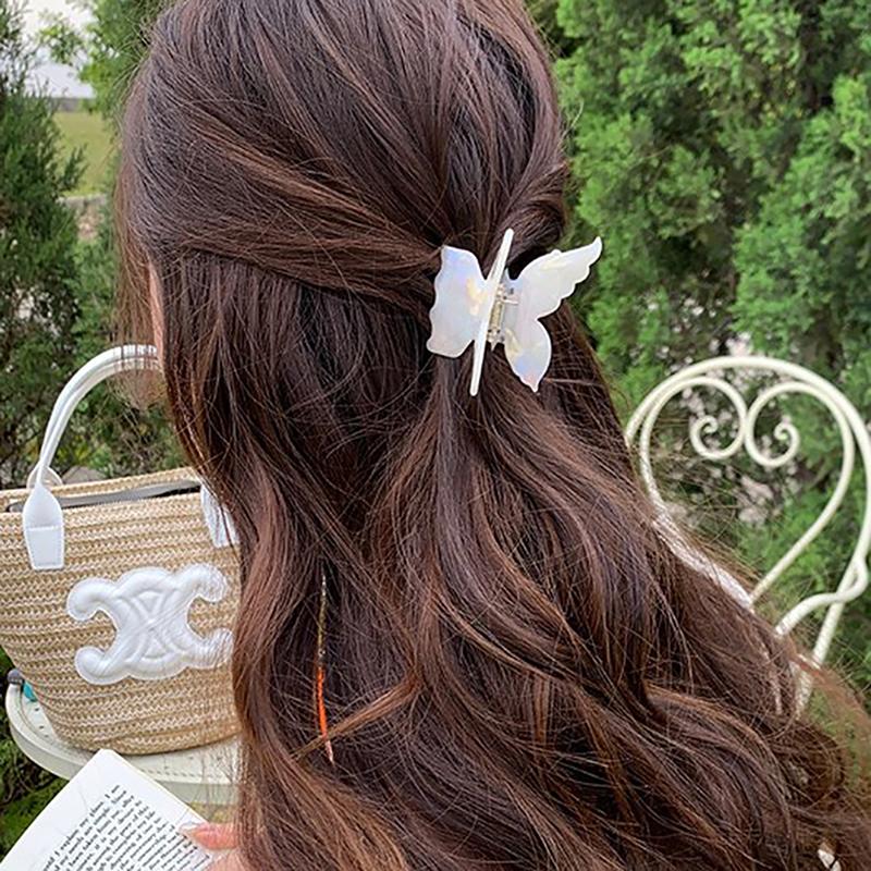 Французские ретро-заколки для волос в форме бабочки в корейском стиле, ацетатные градиентные заколки для волос для девочек, аксессуары для волос, головные уборы