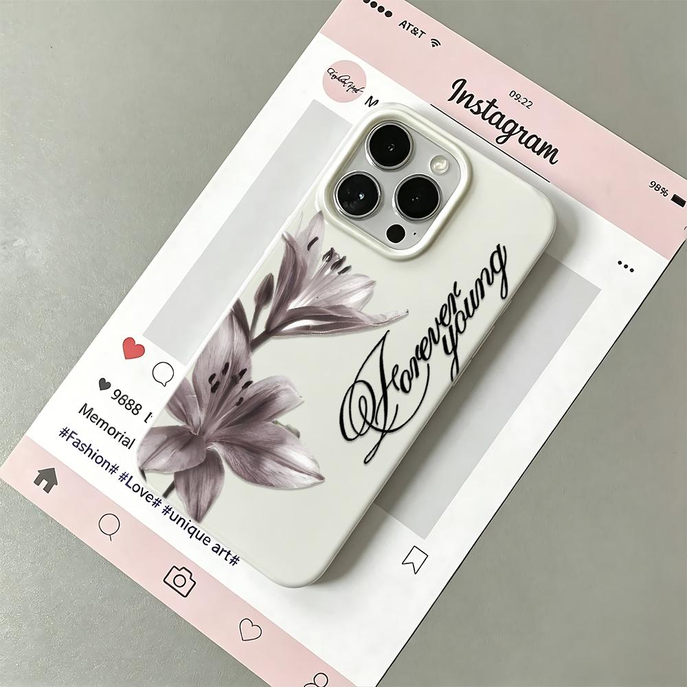 Пастельный Цвет Forever Young Силиконовый Чехол Для Iphone 15 11 17 14 Plus 12 16 13 Pro Max Нежный Тон Чехол Для Девочек