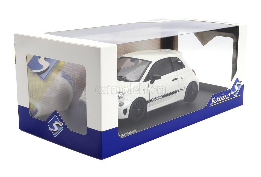 Мини-автомобиль FIAT 500 ABARTH SOLIDO FIAT NUOVA 500 ABARTH 595 2022 БЕЛЫЙ ЧЕРНЫЙ 1811301 1/18 1/18 [Товар]