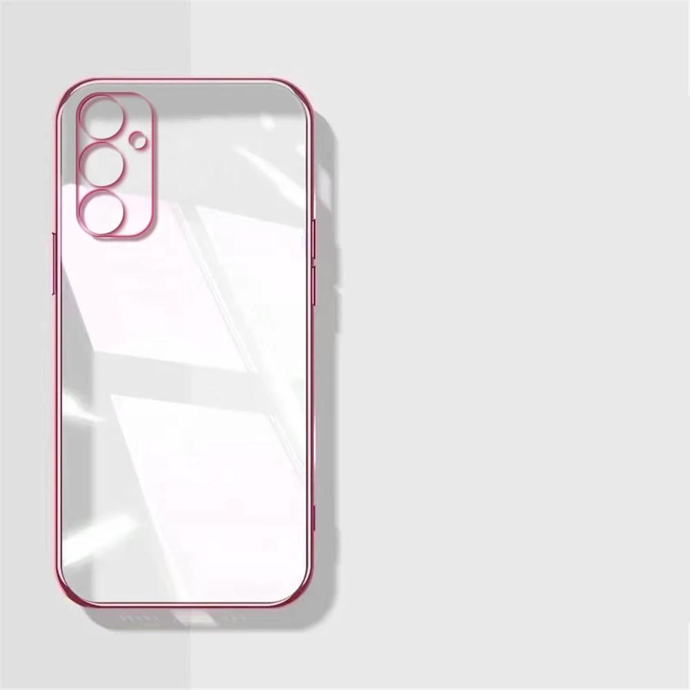 Прозрачный чехол с покрытием для Samsung Galaxy A56 A36 A26 A16 A06 A55 A35 A25 A15 A54 A34 A24 A14 Силиконовый чехол