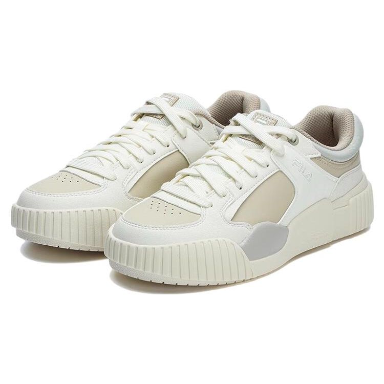 Fila Blocks Тканевые Удобные Низкие Кеды для Скейтбординга Женские кроссовки Серый Белый F12W312209FOS