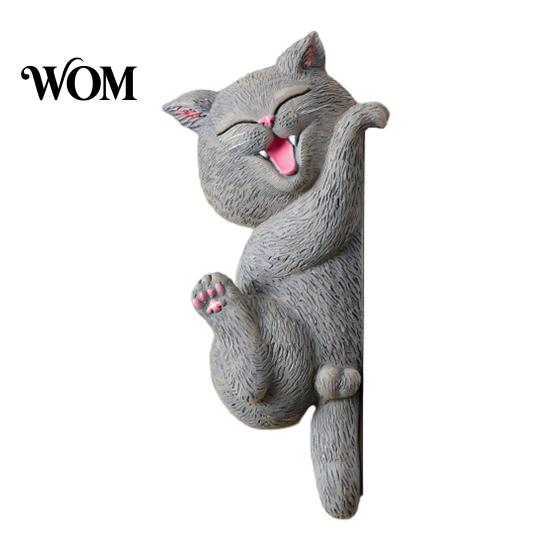 Easy Installation Wall Art 3D Cat Light Switch Sticker, Decorative Resin Plate Cover, Cute Animal Double Socket Guard Stickers, Peel And Stick