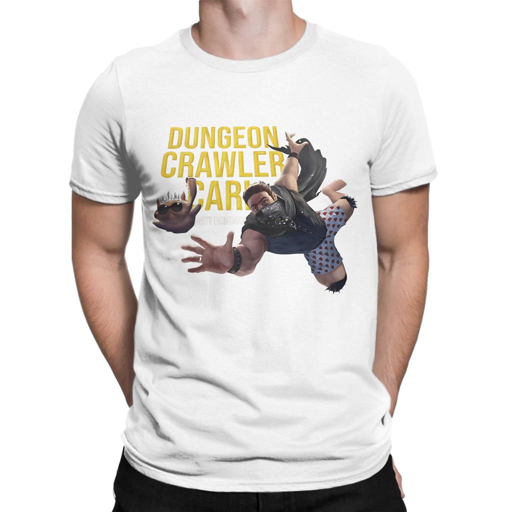 dungeon crawler carl poster Funny Graphic 100 Cotton TShirt Dungeon Crawler Carl Tees Tops For Unisex