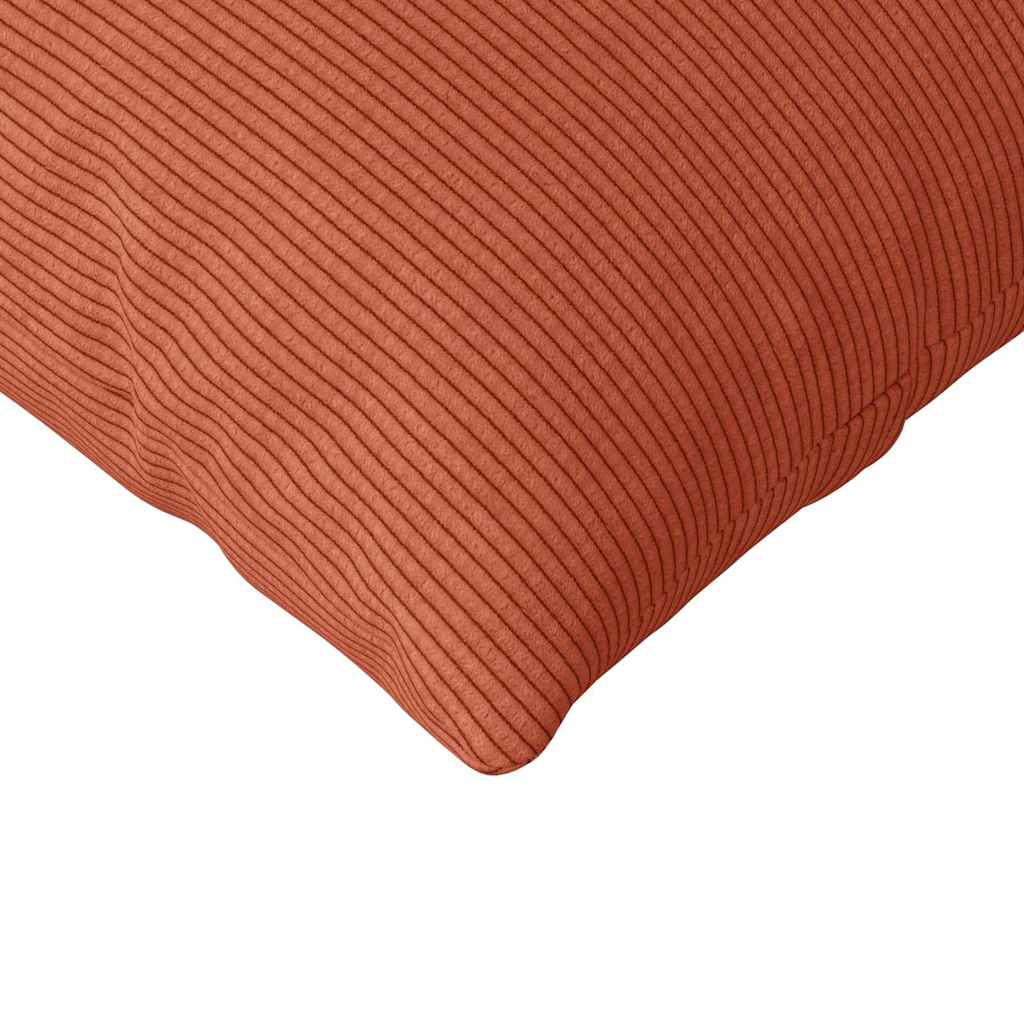 Sofa Cushions 2 Pieces Red Orange 200 x 40 cm Corduroy Fabric