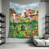 Cartoon Mole Print Pattern Home Decor Tapestry, Wall Hanging, Decorative RV Wall Cloth.ZGT0914258