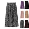 Women's Fashion Casual Solid Color High Waist Heavy Sequins Half-body Skirt