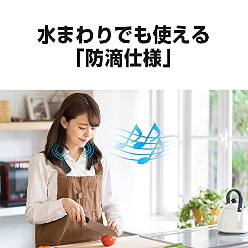 Panasonic Wireless Neck Speaker Neck Speaker with Bluetooth Microphone, Hands-free, Approximately 13 Hours of Continuous Playback SC-WN10-K Black