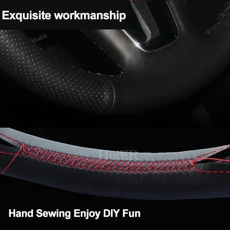 Новая DIY Ручная Прошивка Кожаного Чехла на Руль для Kia K4 2026 2026 2026 Классические Автомобильные Аксессуары для Модификации Интерьера