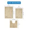 1pc-Soft and Absorbent Chenille Bath Mat - U-Shaped and Rectangle Rug for Bathroom Decor and Anti-Slip Toilet Mat