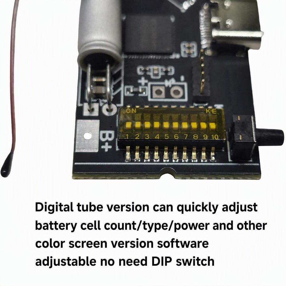 PD 100W Power Bank DIY Mainboard 3-5S Bidirectional Super Fast Charging Power Bank Module with 1.47-inch TFT Color Screen