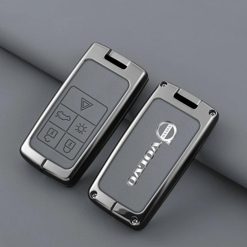 AABBI1 Zinc Alloy Car Smart Key Case Cover Protector Shell Holder For Volvo S40 S60 S80 S90 XC60 XC70 XC90 V40 V60 Keychain Accessories