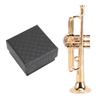 Gold Trumpet Miniature Replica Magnet Realistic Metal Reusable Musical Instrument Fridge Magnet