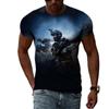 Summer Fashion Creative Image Men's T-shirt Round Collar Short Sleeve Tops Camouflage Uniform Soldier Special Forces Retro Gun