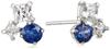 ESTELLE September Birthstone Sapphire 10K White Gold Earrings (0222-7867-0019-0000)
