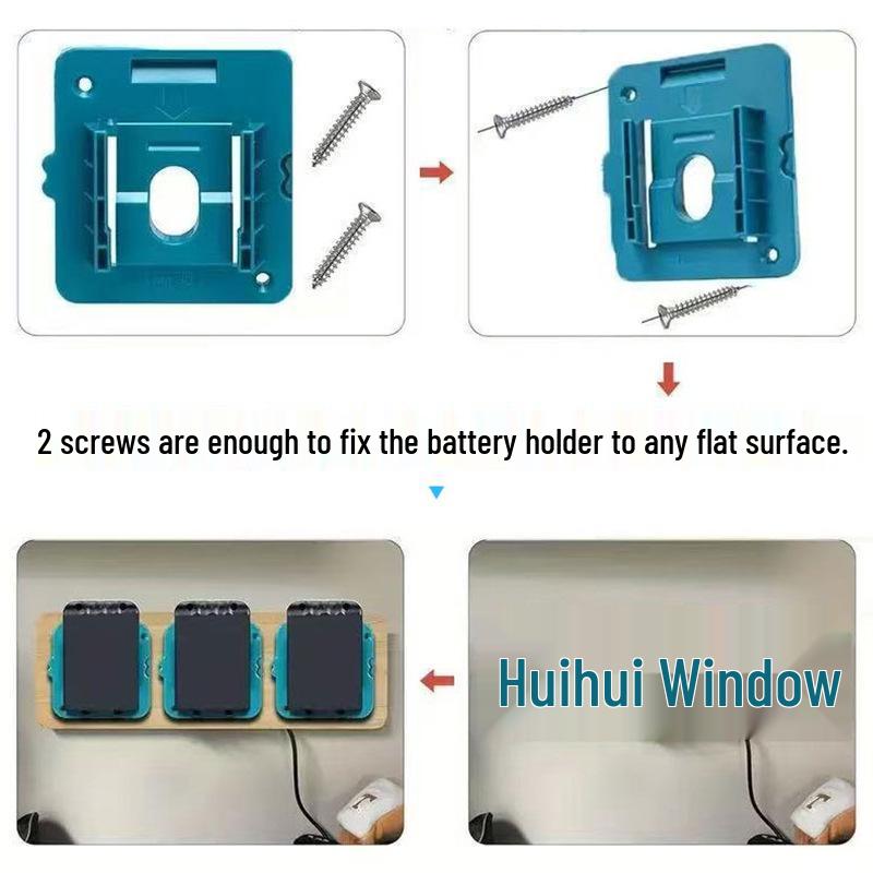 Makita/Bosch 18V Battery Wall Mount Holder (Models BL1850/1840/1830)