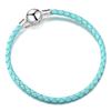 Silver Color Round Clasp Shaped Leather Chain Charm Bracelet Fit Beads DIY Brand Bracelet Bangle for Women Men Gift Dropshipping