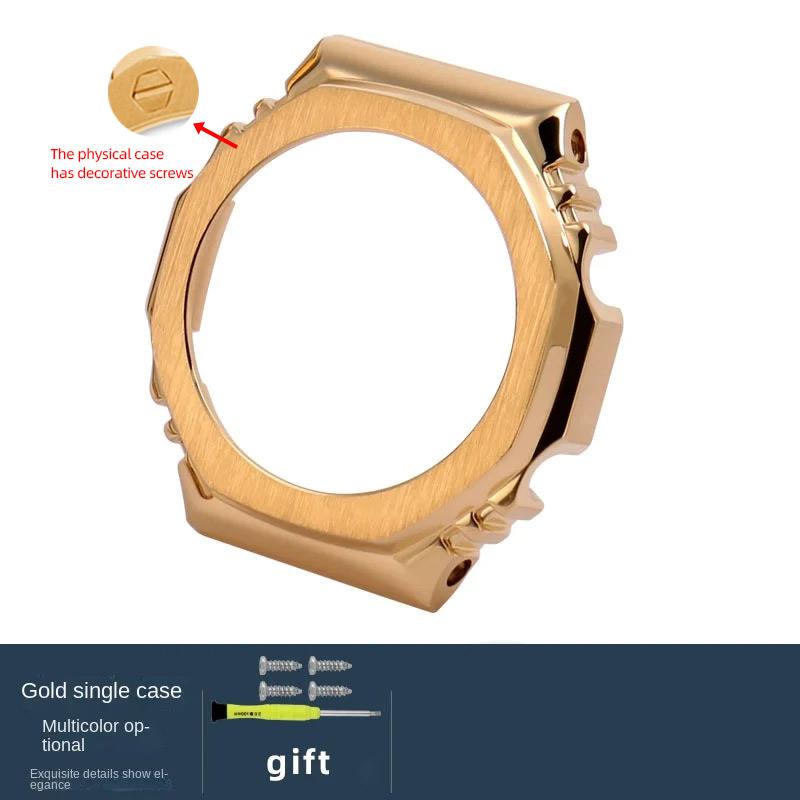 Корпус браслета для часов GA-2100 Мод-комплект для Casio G-SHOCK Farm Oak GA2100 GA2110 GA-B2100 Модифицированная металлическая рамка Ремешок из нержавеющей стали Инструмент