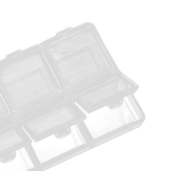 Прозрачная коробка для хранения, 6 сеток, многофункциональные регулируемые ювелирные бусины, чехол для хранения наконечников для маникюра, украшения