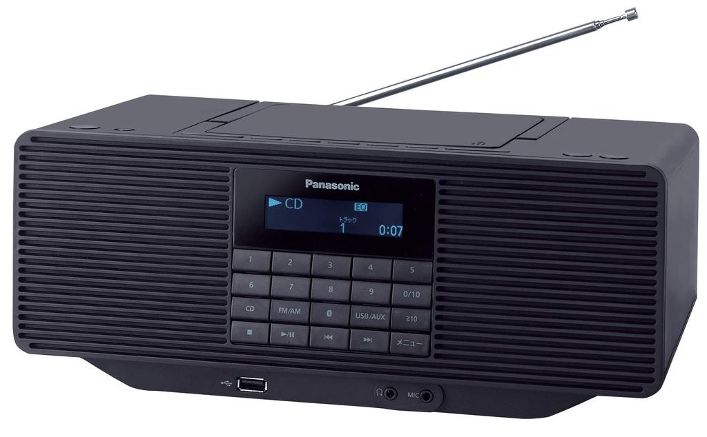Panasonic Portable Stereo CD System AUX Black RX-D70BT-K