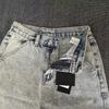 ZYLLO Новая Ретро Мода Y2K Харадзюку Хип-хоп Джинсовые Шорты Уличный Дизайн Мужские