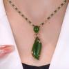 Beauty Waist Jade Necklace Women'S Retro Noble Ol Temperament Bamboo Collarbone Chain