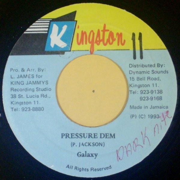 7-дюймовая пластинка GALAXY P Давление Dem NONE Kingston 11 1993 Ямайка Регги Ска Даб Б/у