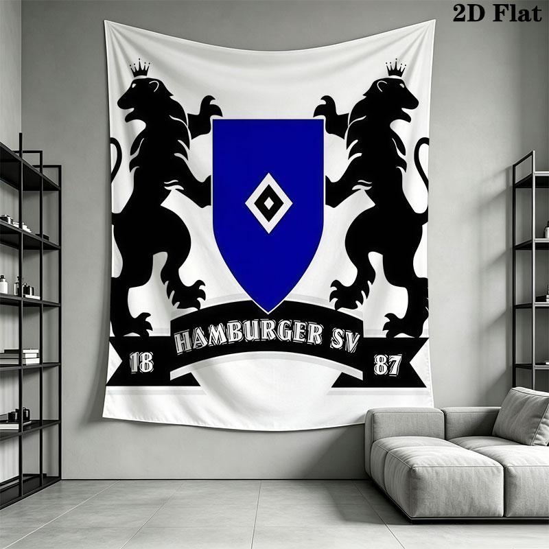 Hamburger SV Wall Hanging Printed Fabric Blanket Decorative Tapestries for Bedroom Living Room Home Decor