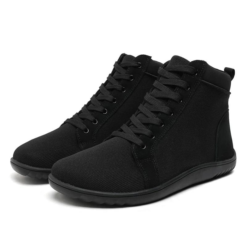 New Four Seasons Wear Resistant Fashion High Top Casual Sports Board Shoes Trendy and Versatile Men's One Step Lazy Shoes