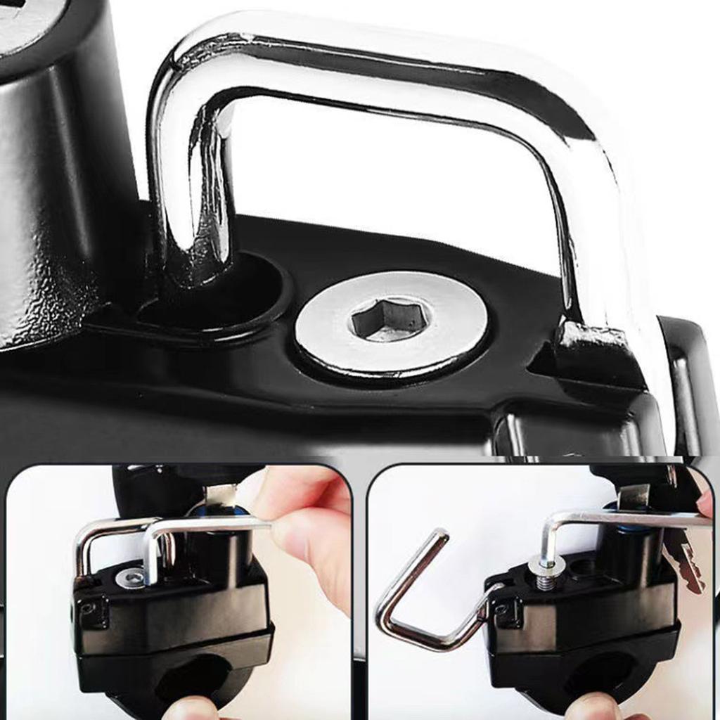 Universal Motorcycle Scooter Street Bike Handlebar Part Helmet Lock Anti-Theft Security Aluminum Alloy Locks with 2 Keys