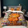 Kids 3Pcs Gar-fie-ld Bedding Set,Ultra Soft All-Season Classic Lightweight Quilt Cover Duvet Cover Set 3D Printing Designs