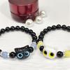 Светящийся браслет с изображением кошки, искусственный агат, гладкие бусины, стразы, декор, регулируемый браслет, светящийся на солнце, для ежедневной вечеринки, свидания