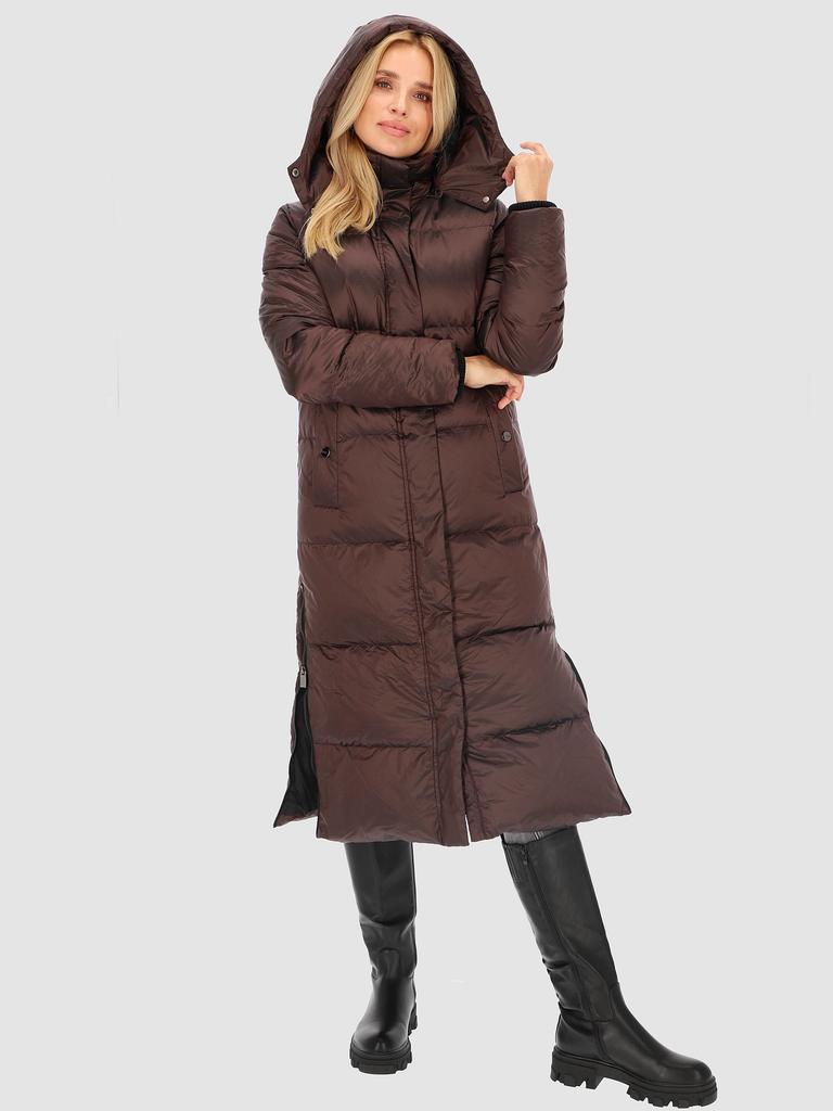 WOMEN' LONG DOWN JACKET WITH SIDE SPLIT