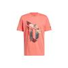 Dame Basketball Cartoon Athletic Round Neck Short Sleeve Tee Men Tops Pink HS4323
