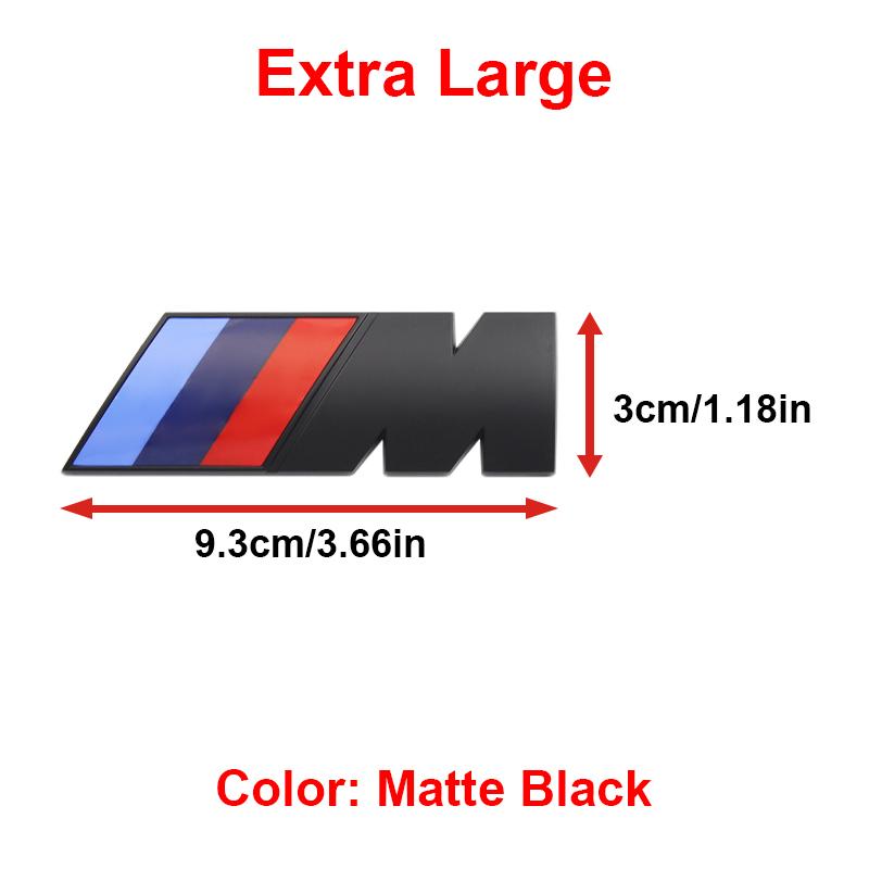 MLKK4 1PCS ABS Car Fender Side Emblem Rear Trunk Badge M Logo Sticker For BMW M M3 M5 M6 E46 E90 F30 G20 E36 E34 G20 G30 Accessories