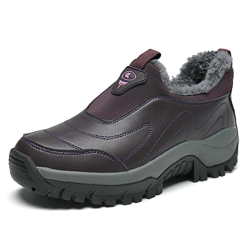 Модные новые зимние мужские ботинки для отдыха на открытом воздухе, теплые плюшевые ботинки для ходьбы, мужские мокасины, офисная обувь для походов, нескользящие резиновые мужские рабочие ботинки