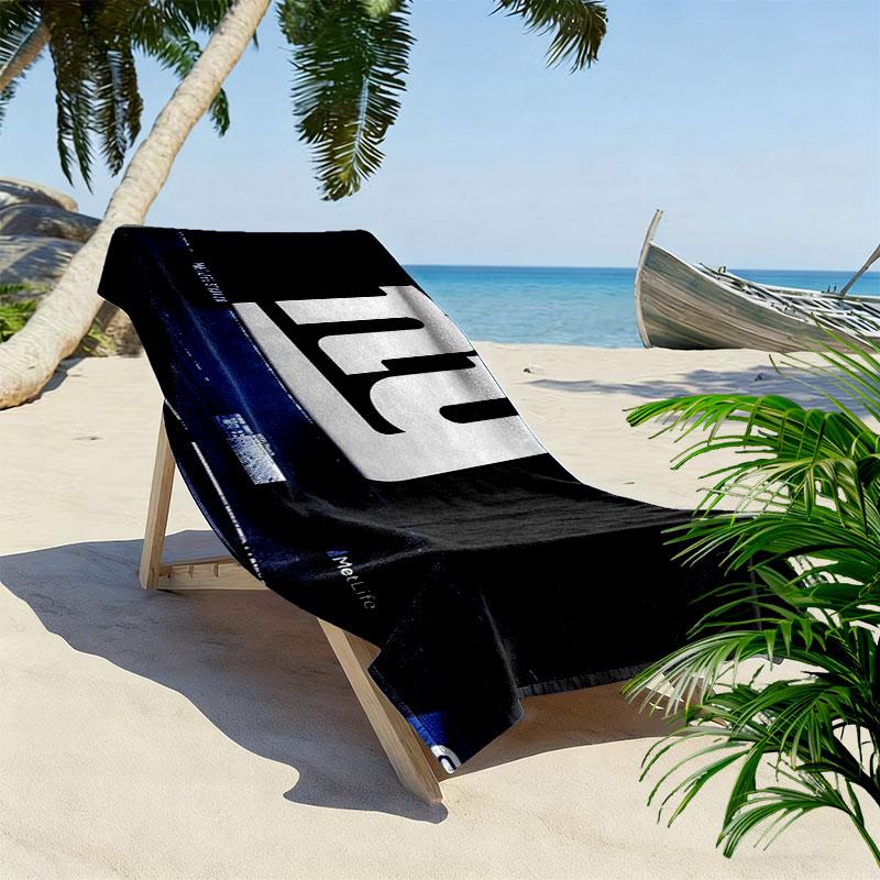 NY Giants Print Beach Towel, Large Soft Quick Dry Towel for Beach Camping Swimming