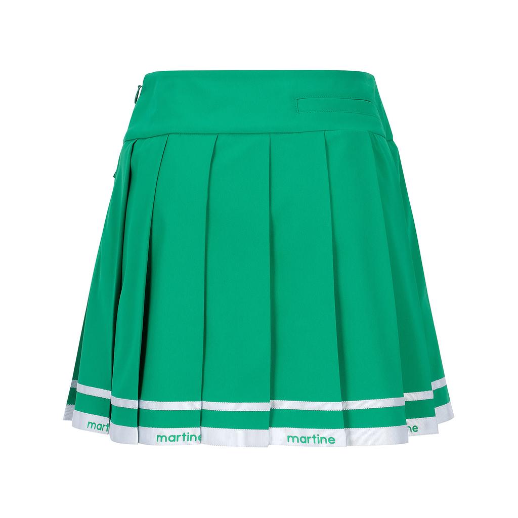 MARTINE GOLF Кюлоты с цветной полосой и складками_Зеленый
