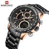 NAVIFORCE 9182 Часы Мужские Наручные Двойной Дисплей Хронограф Часы Повседневные Деловой Мужские Кварцевые Цифровые Часы