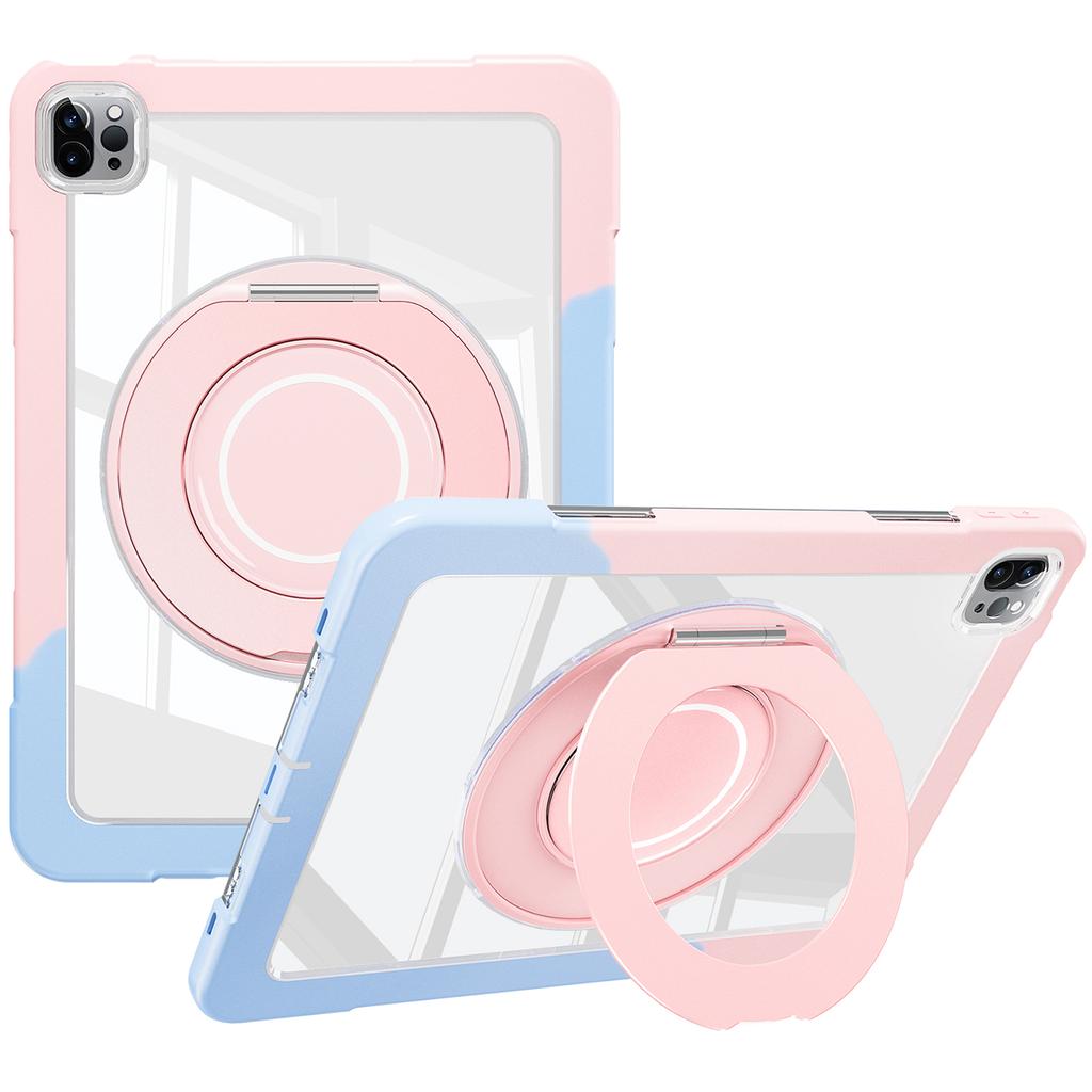 Для iPad Про 11 (2022)/(2021)/(2020)/Воздух (2022)/(2020) Чехол-подставка с вращением, ПК+силикон, противоударный чехол для планшета
