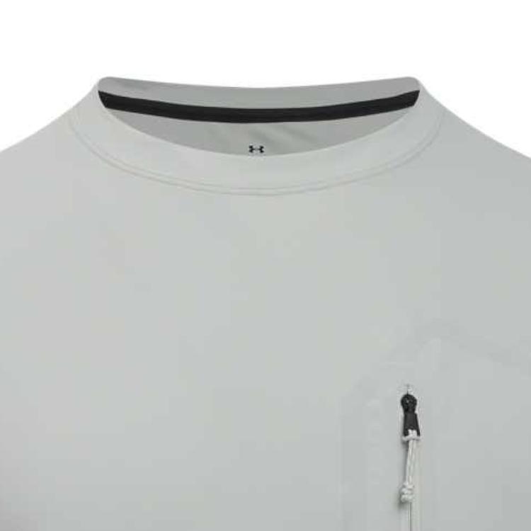 Under Armour Comfortable Soft Skin-Friendly Fashion Solid Color Short Sleeve Pocket T-Shirt Men Tops Hydrogen-Green 6005882-377