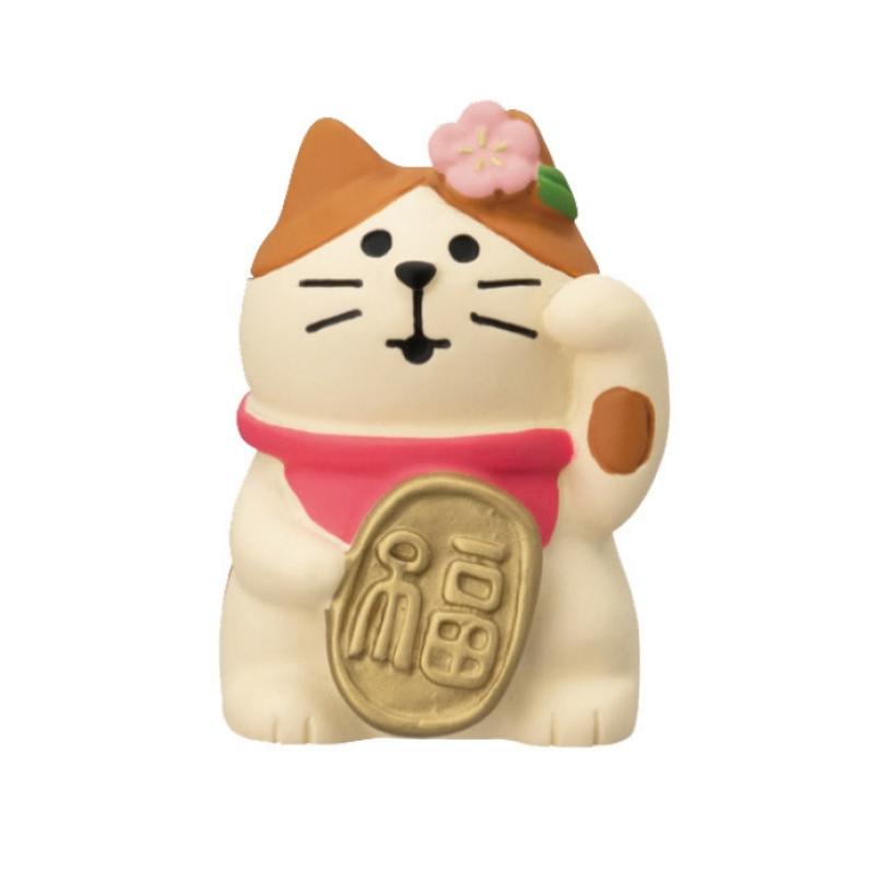 Японская статуэтка кошки из смолы Zakka - Миниатюрная фигурка для декора дома/автомобиля, реквизит для фотосъемки и поделочное украшение