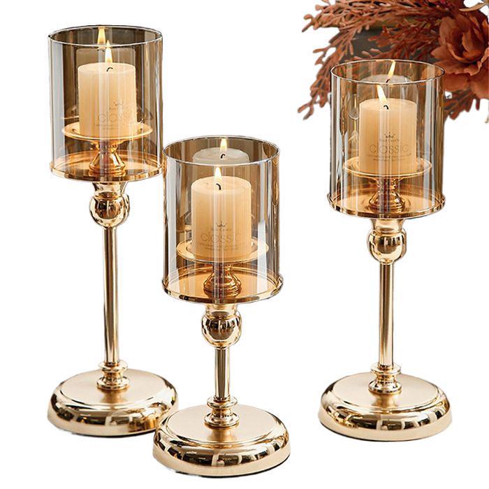Роскошные европейские металлические и стеклянные подсвечники для романтических ужинов