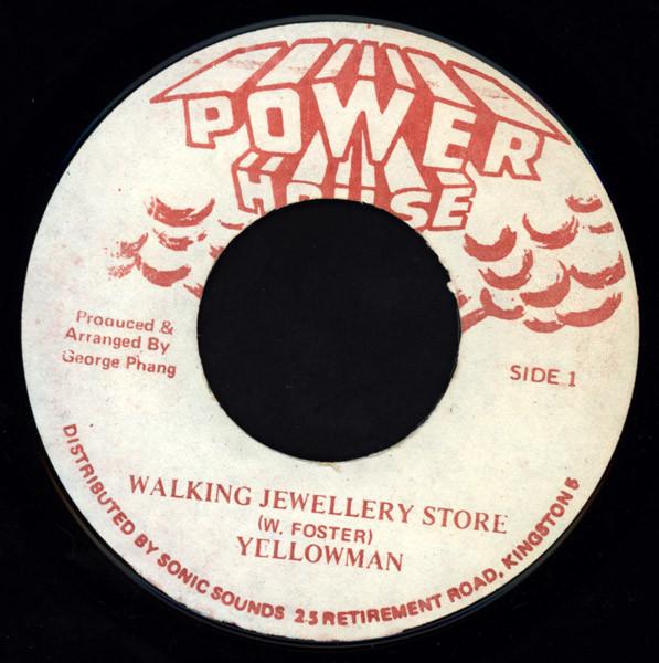 7-дюймовая пластинка YELLOWMAN Walking Jewellery Store NONE Power House 1985 Ямайка Регги Ска Даб Б/у