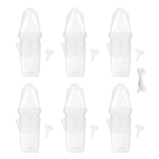 Впитывающий цветочный горшок с прозрачной двухслойной конструкцией 150 мл Глубокий резервуар для воды Регулируемое вентиляционное отверстие Купол для поддержания влажности Горшок для рассады