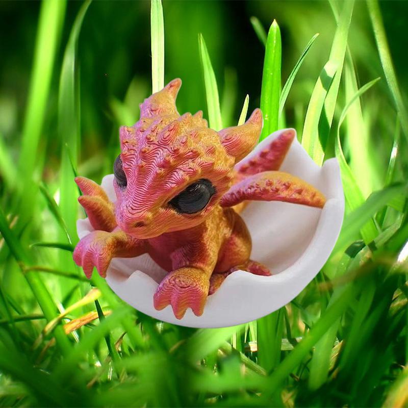 3D Мини Новорожденный Дракон В Яйце Искусство Статуя Дракона Маленькая Миниатюра Вылупившегося Дракона Новорожденный Дракон В Яйце Рабочий Стол