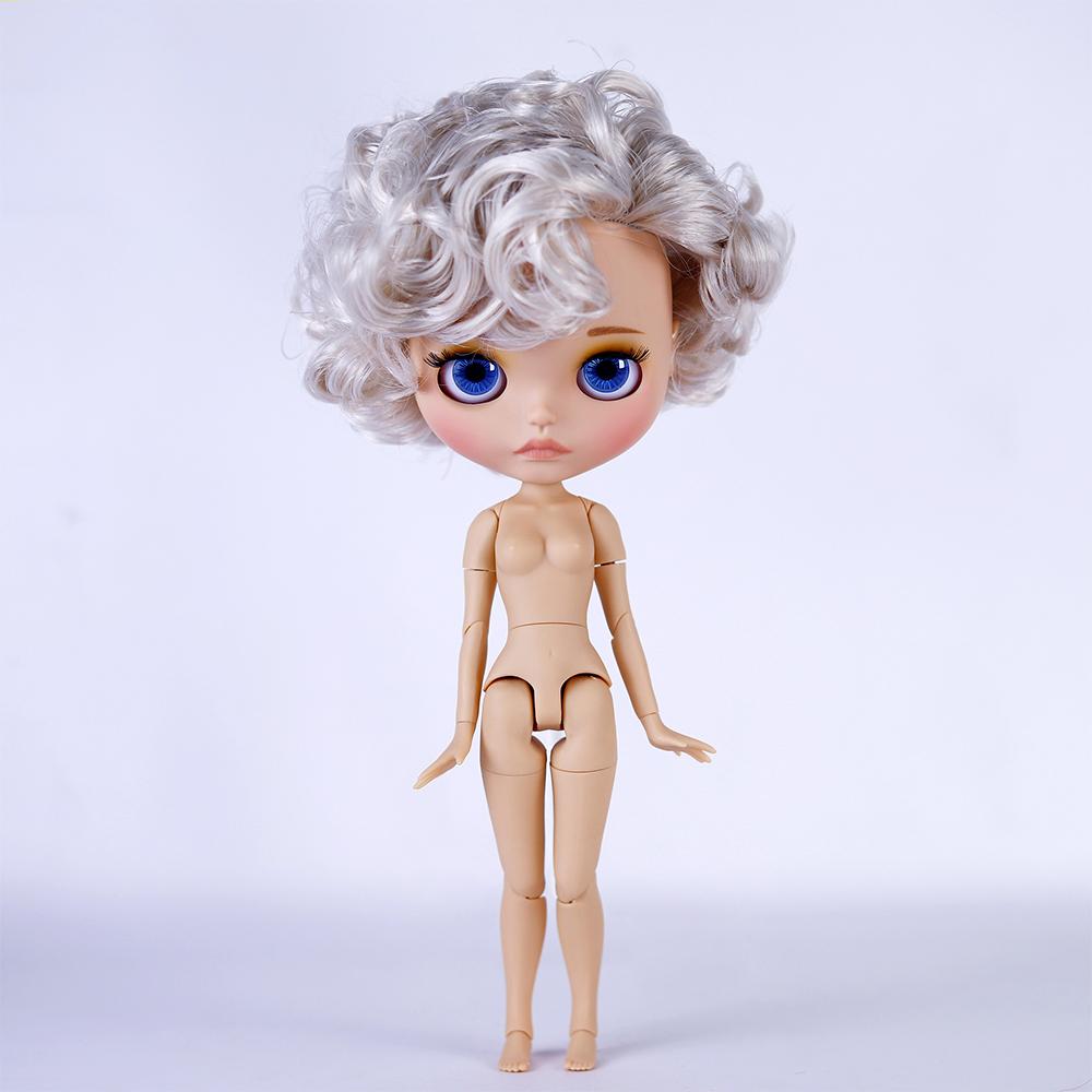 Icy Dbs Blyth Doll 19 Joints 30cm Body Bjd Doll Matte Face Glossy Face Tan Skin Beep Lips Hand-Painted Makeup Diy Hair Girl Gift