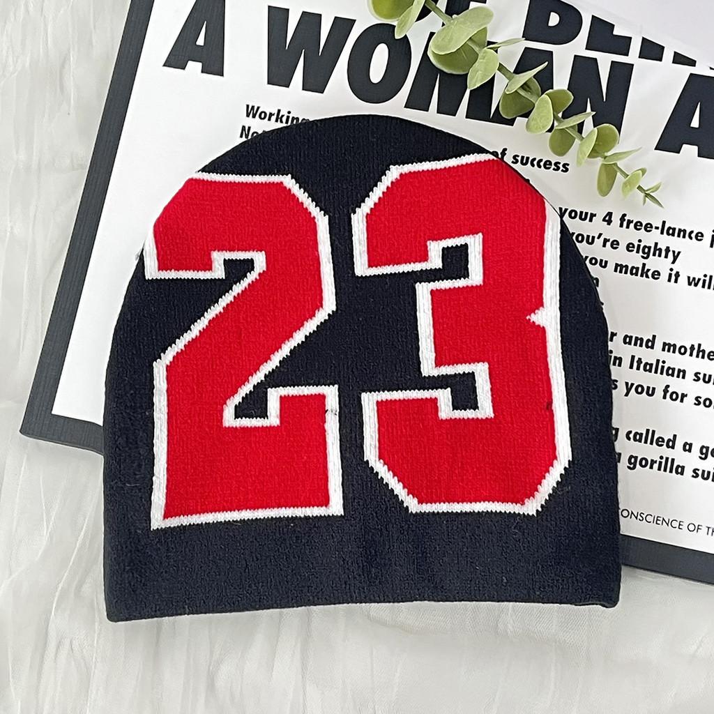 Pattern Number 23 Knitted Cap Versatile Sports Leisure Warmth Protection Hat