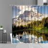 Природный ландшафт Душевые занавески 3D Печать Пейзаж Полиэстер Водонепроницаемый Ванная Занавеска Ванна Экраны Домашний Декор с Крючком